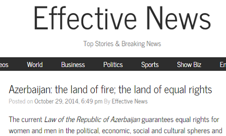 Azerbaijan: the land of fire; the land of equal rights